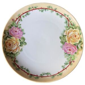 O &‎ EG Royal Austria Handpainted Roses With Thorns plate